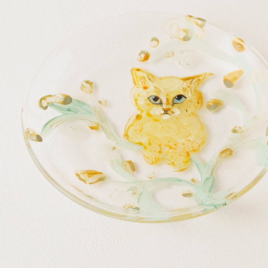 クロミヤアイ 絵付けガラス皿 A｜作家もののうつわ通販 四季折折