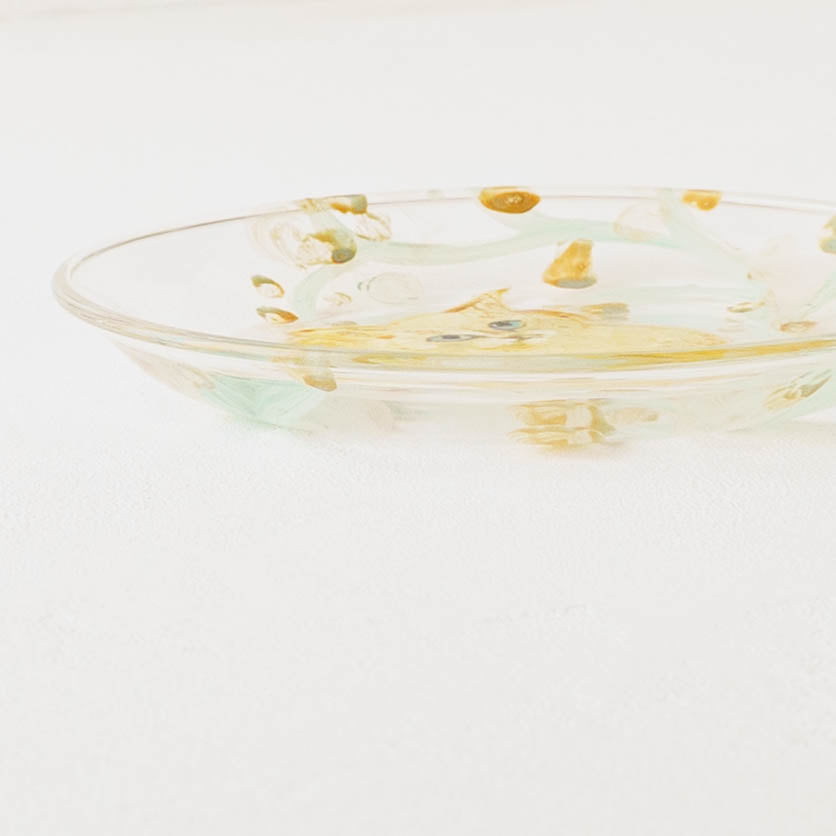 絵付けガラス皿　A｜クロミヤアイ