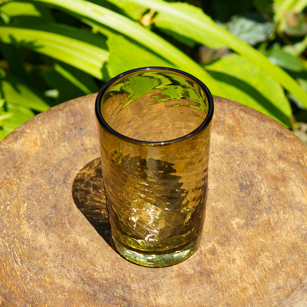 ストレートタンブラー　中　オリーブ｜ニジノハ　平岩愛子