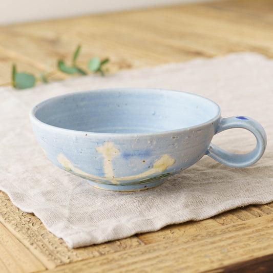 Flower soup mug blue A | Yukiko Nagahama (Yabukarabou)