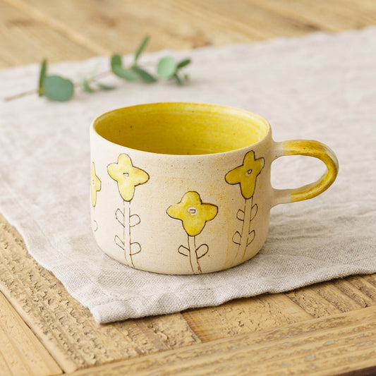 Mug Cup Yellow Flower｜Asako Okamura