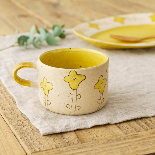 Mug Cup Yellow Flower｜Asako Okamura