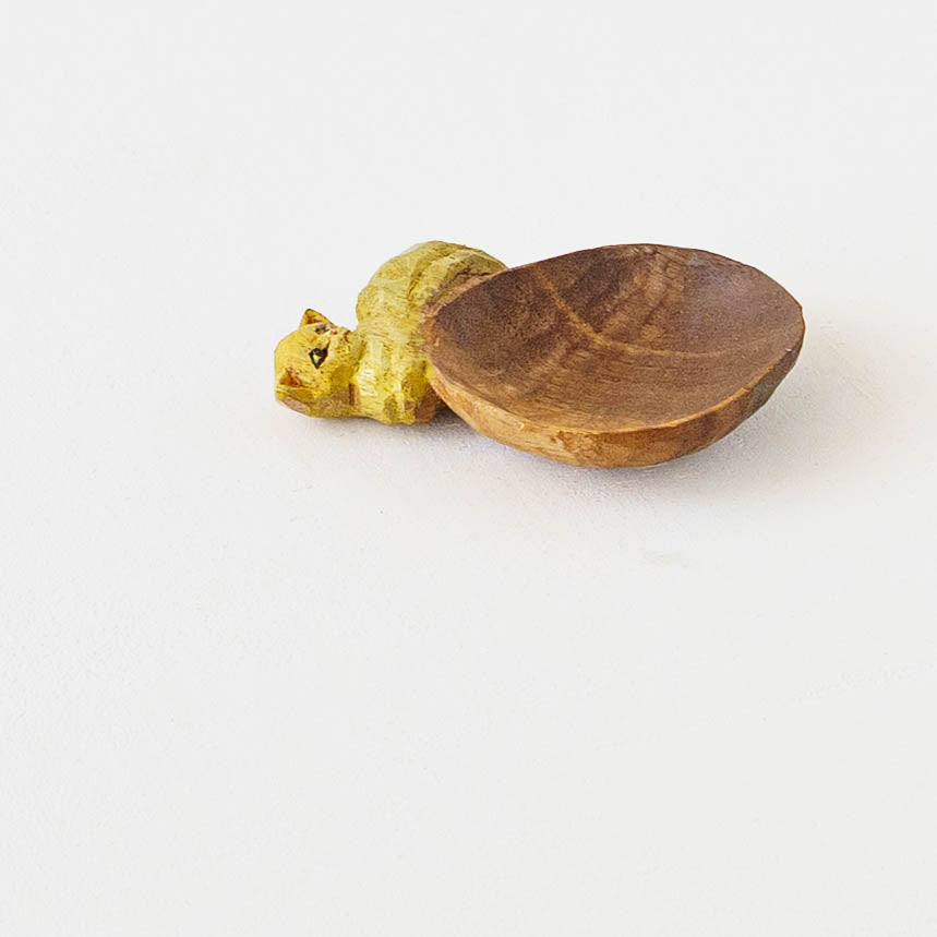 木彫りミニ皿｜クロミヤアイ
