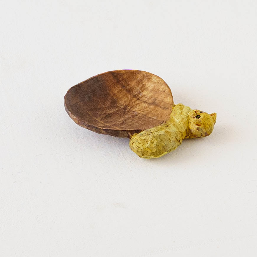 木彫りミニ皿｜クロミヤアイ