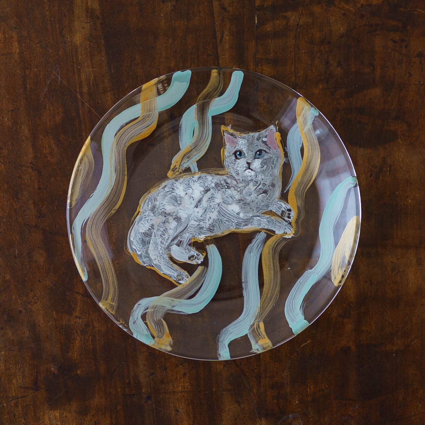 絵付けガラス皿　B｜クロミヤアイ