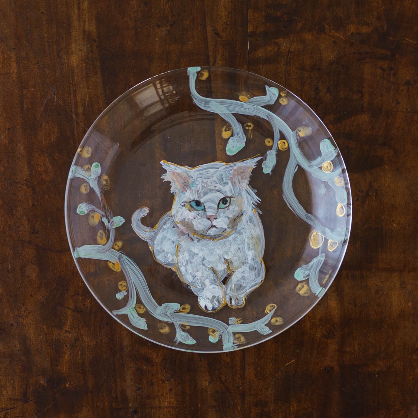 絵付けガラス皿　C｜クロミヤアイ