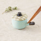 Clay pot chopstick rest check  | Naoko Ikemoto