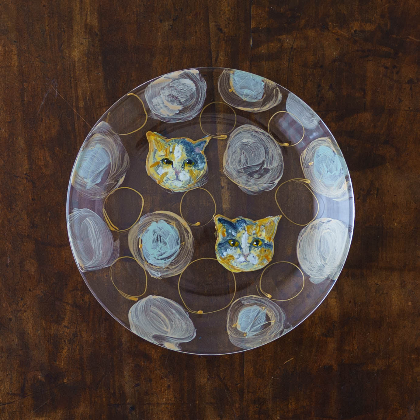 絵付けガラス皿　G｜クロミヤアイ