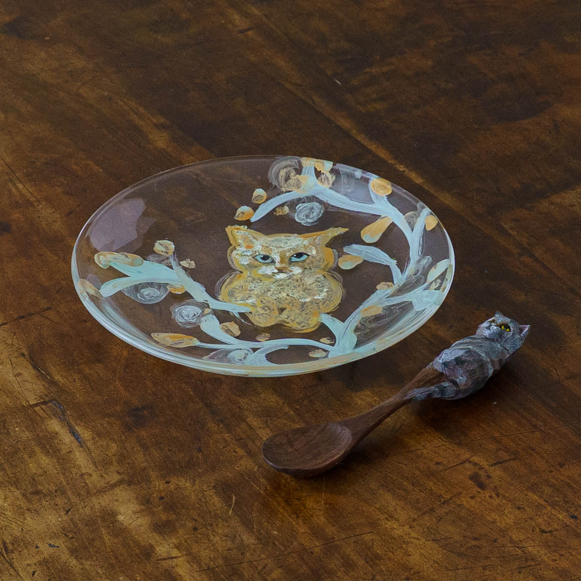 絵付けガラス皿　A｜クロミヤアイ