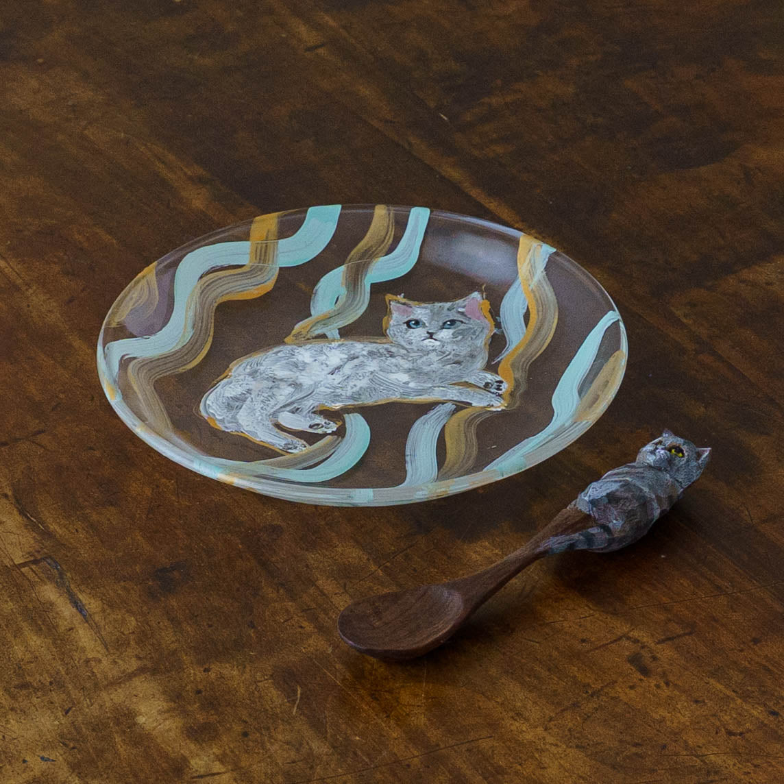 絵付けガラス皿　B｜クロミヤアイ