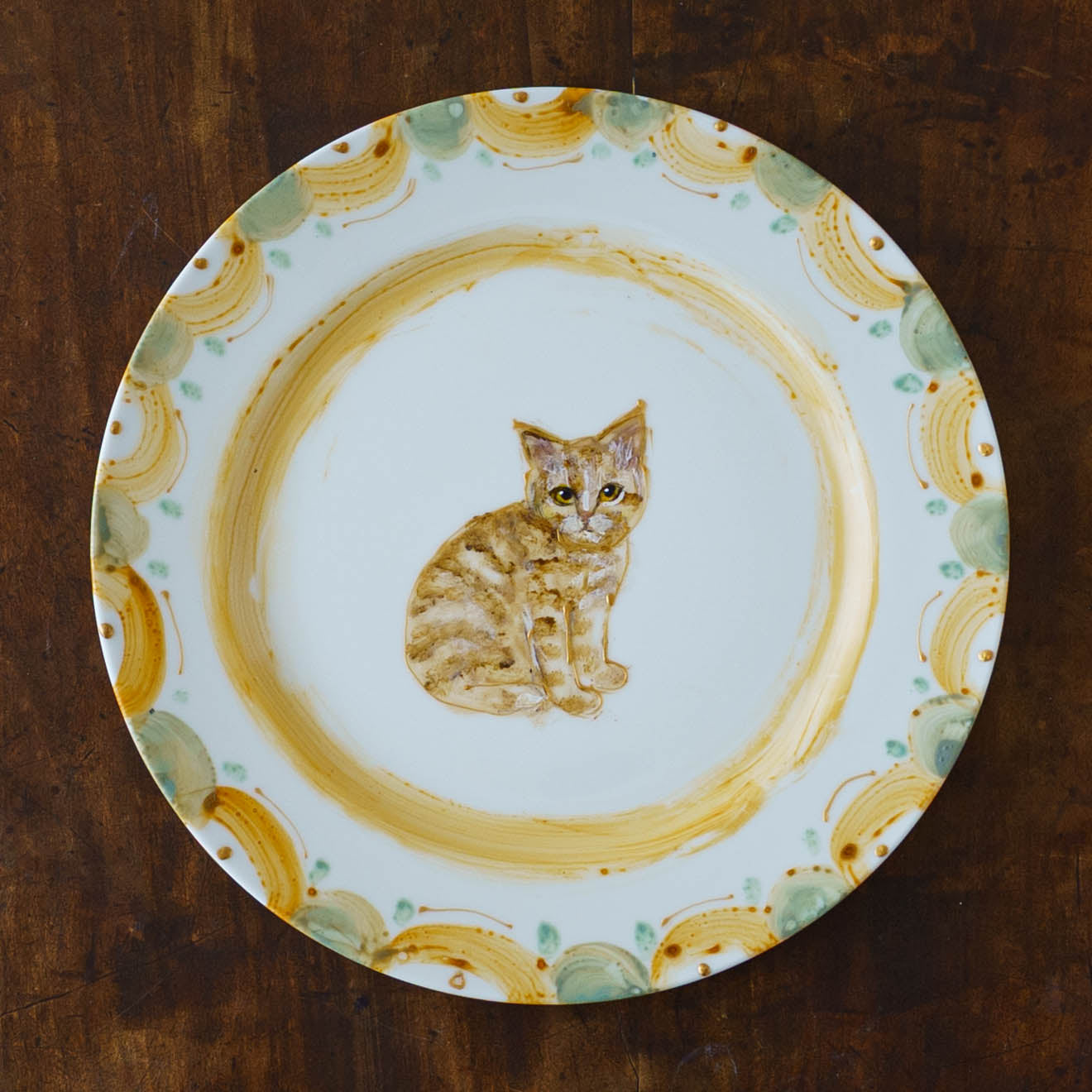 絵付けリム皿　A｜クロミヤアイ