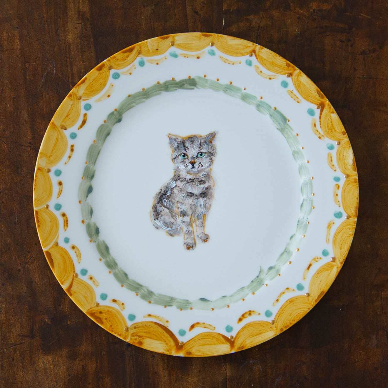 絵付けリム皿　C｜クロミヤアイ