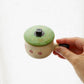 土鍋箸置き　ホーロータイプ　りんご　グリーン x 白｜池本直子