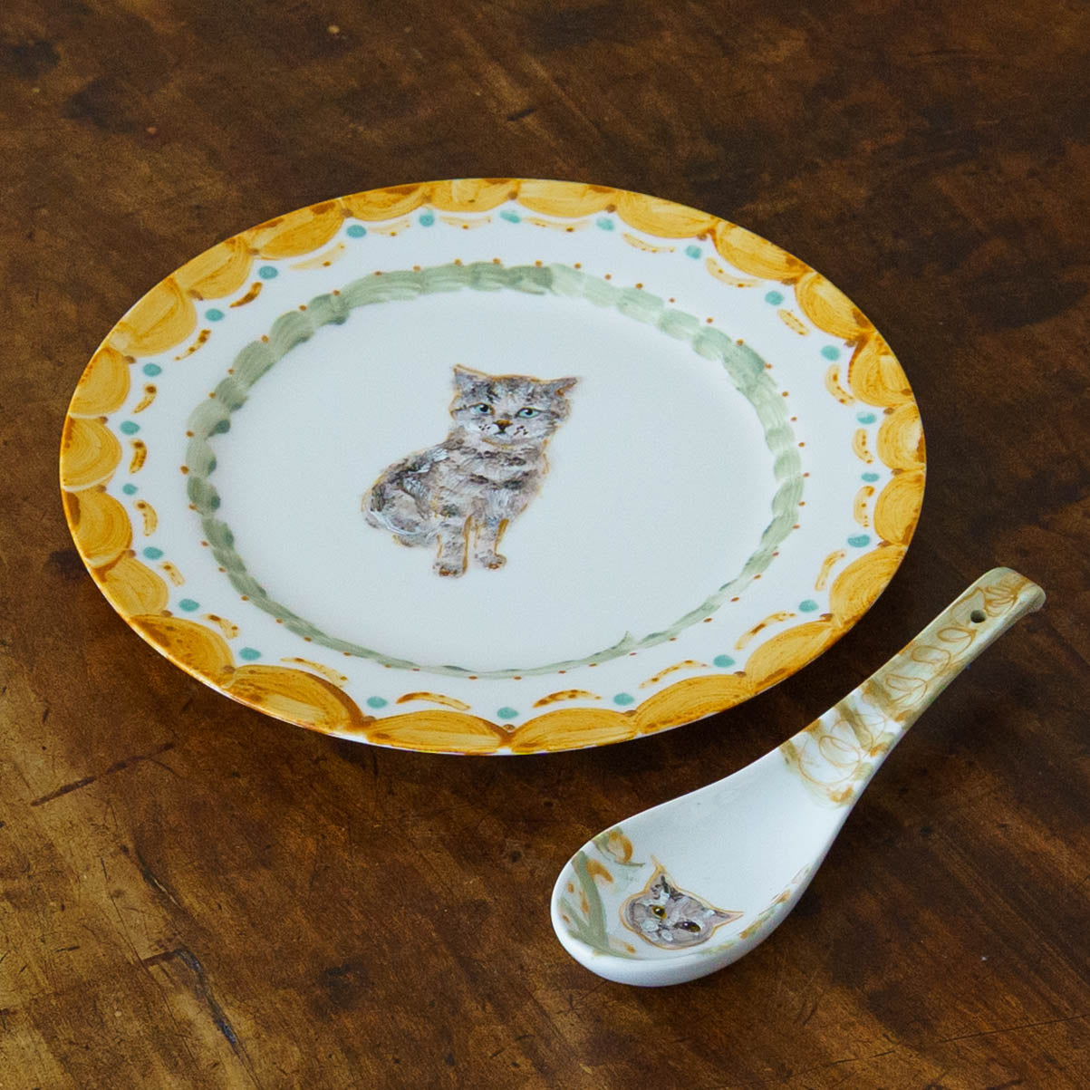 絵付けリム皿　C｜クロミヤアイ