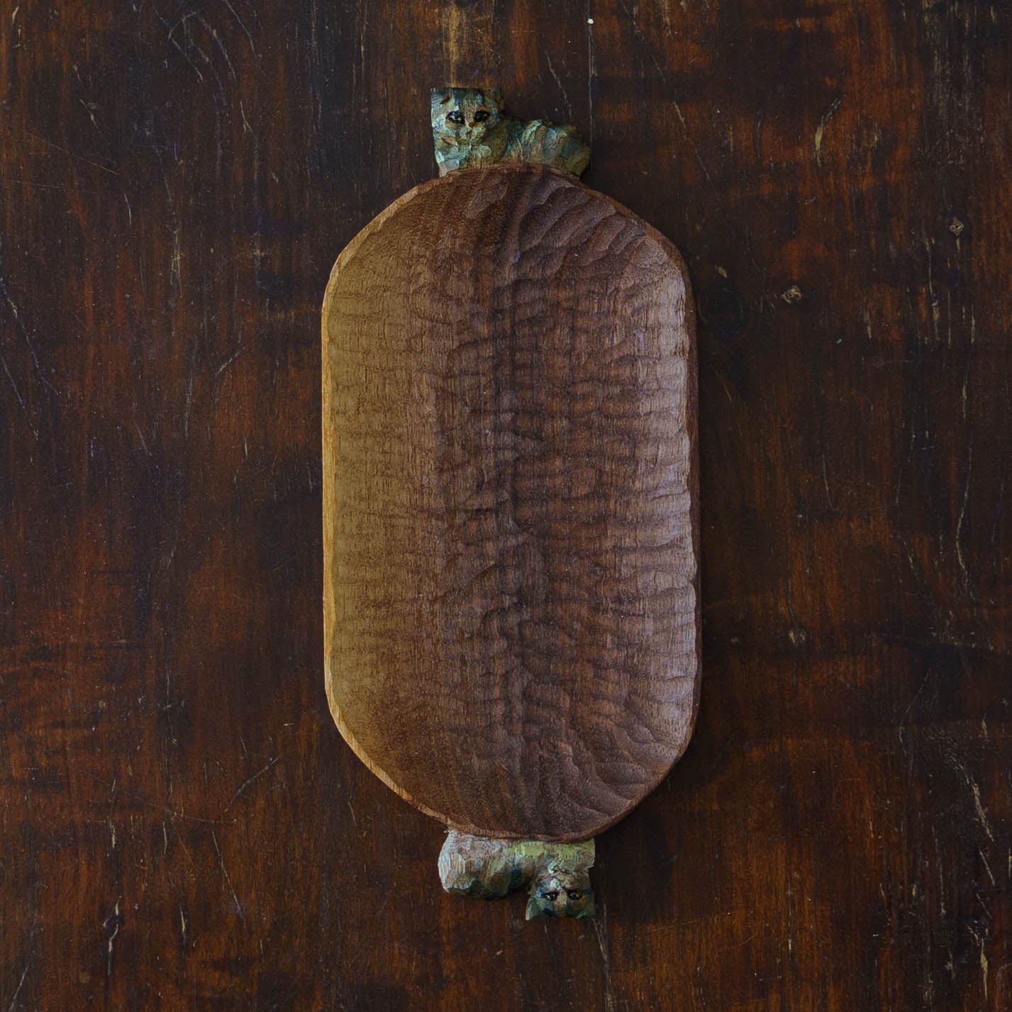 木彫り皿｜クロミヤアイ