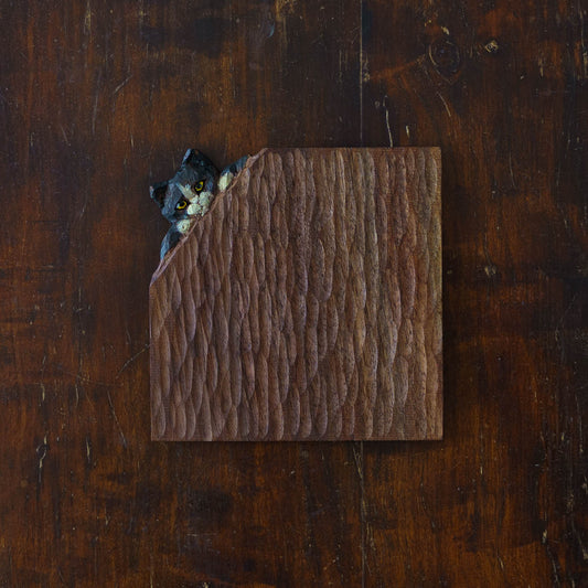 木彫りプレート　A｜クロミヤアイ