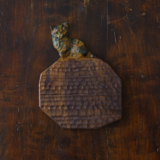 木彫りプレート　C｜クロミヤアイ