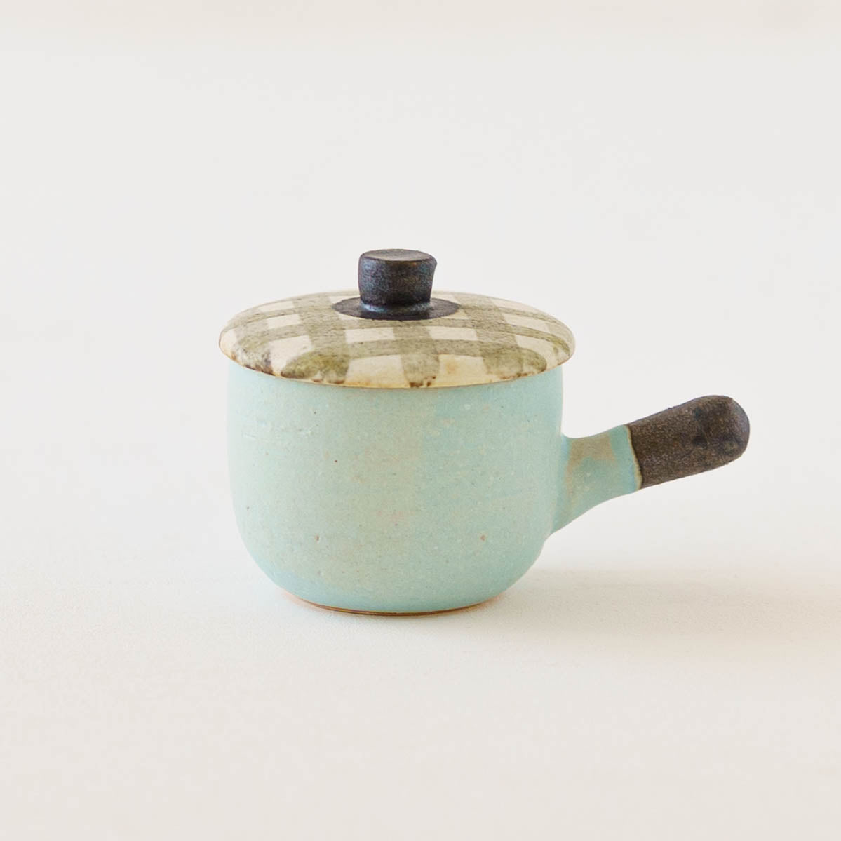 Clay pot chopstick rest check  | Naoko Ikemoto