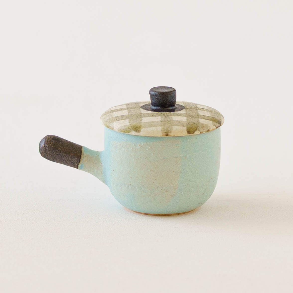 Clay pot chopstick rest check  | Naoko Ikemoto