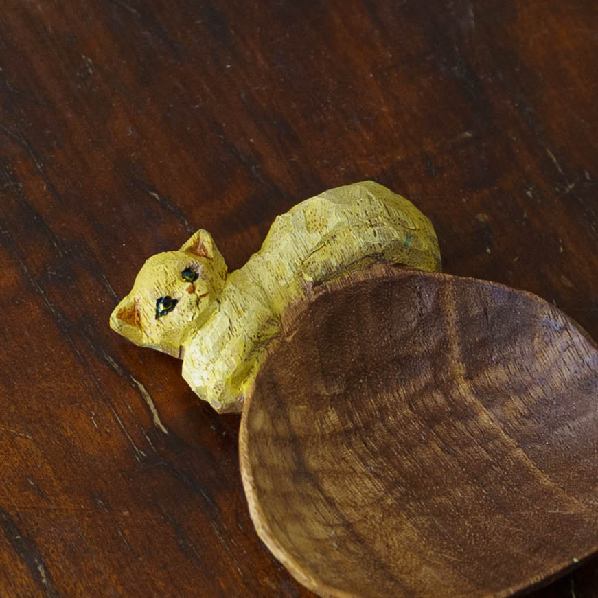 木彫りミニ皿｜クロミヤアイ