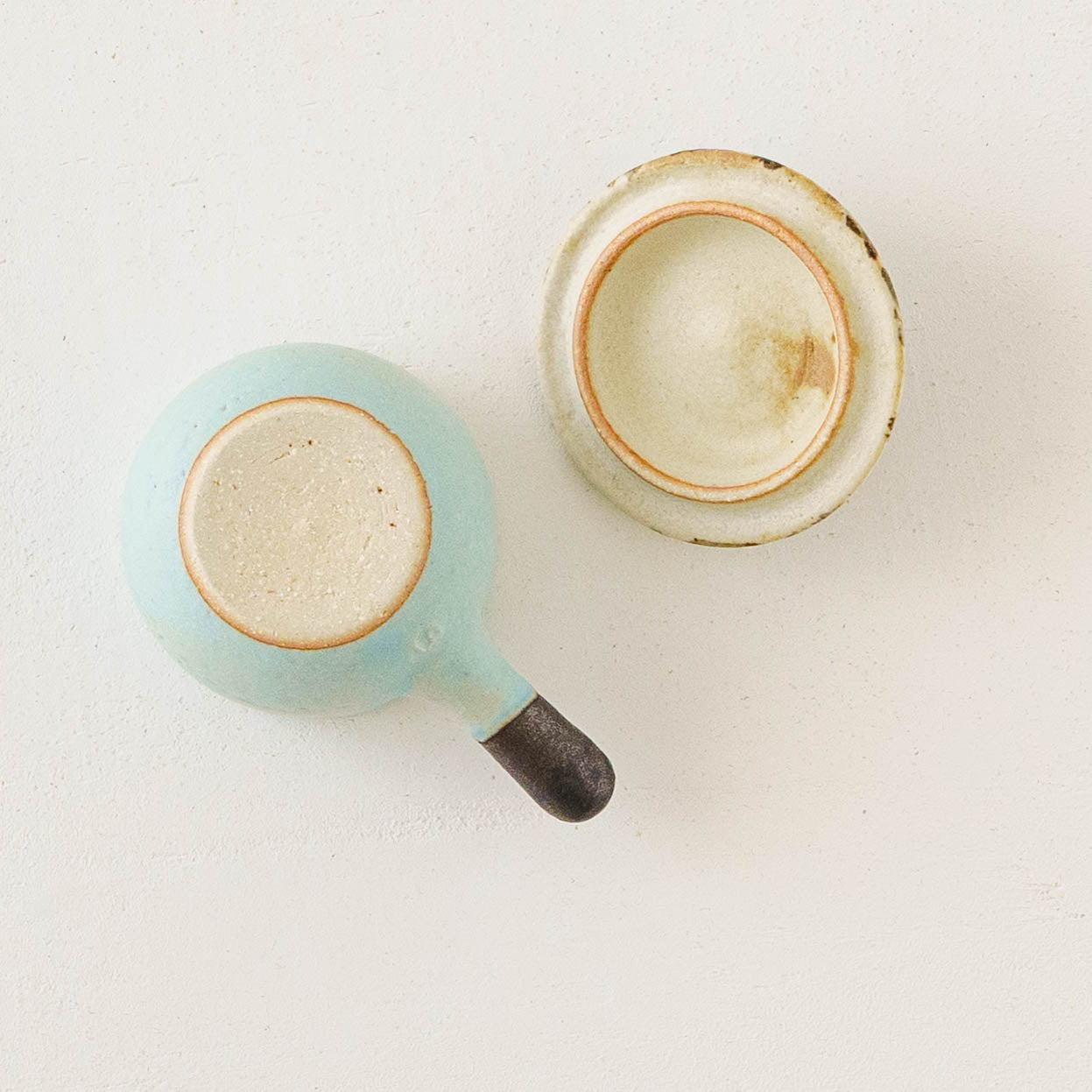 Clay pot chopstick rest check  | Naoko Ikemoto