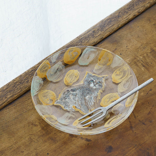 絵付けガラス皿　D｜クロミヤアイ