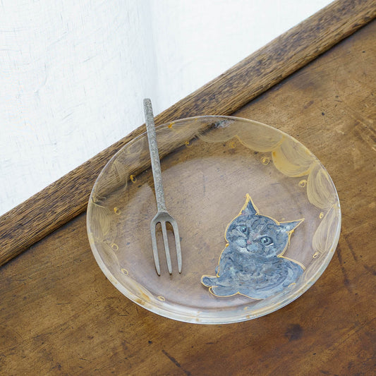 絵付けガラス皿　E｜クロミヤアイ