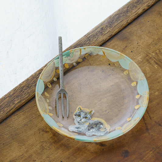 絵付けガラス皿　F｜クロミヤアイ