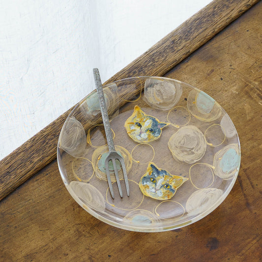 絵付けガラス皿　G｜クロミヤアイ