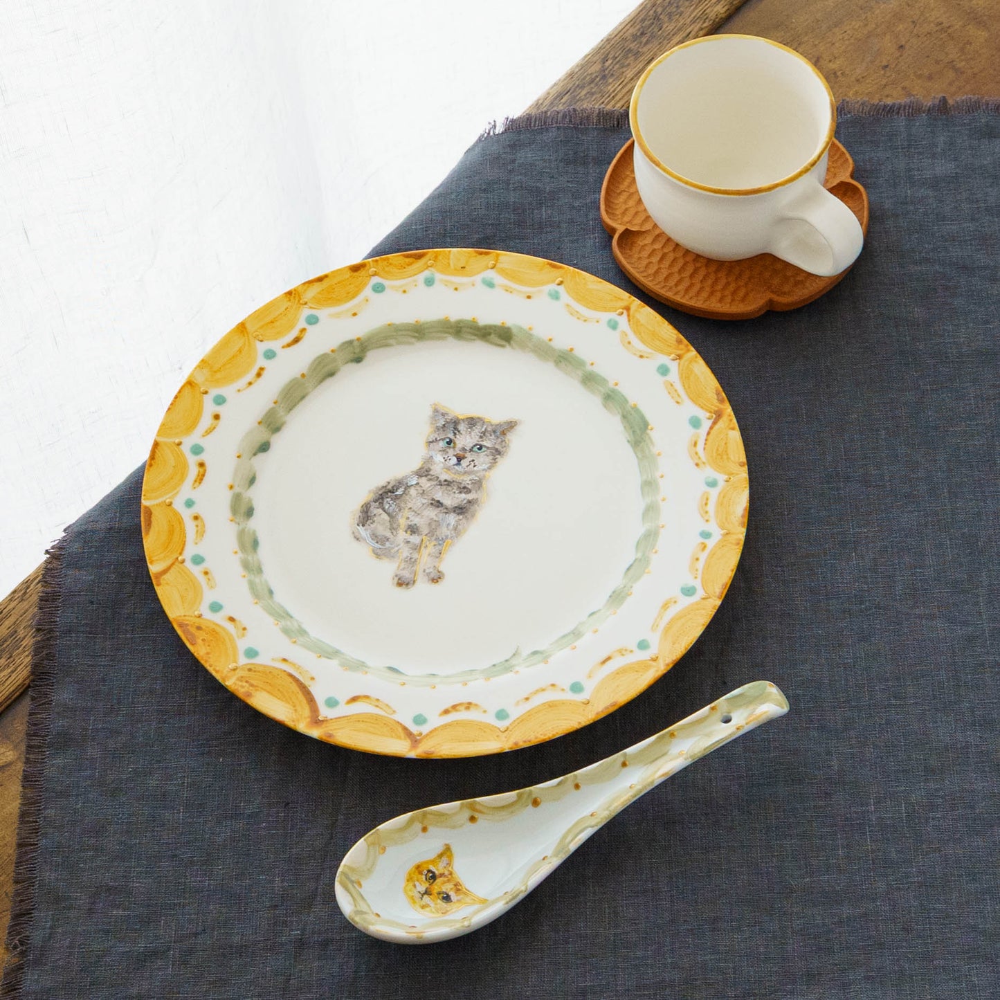 絵付けリム皿　C｜クロミヤアイ