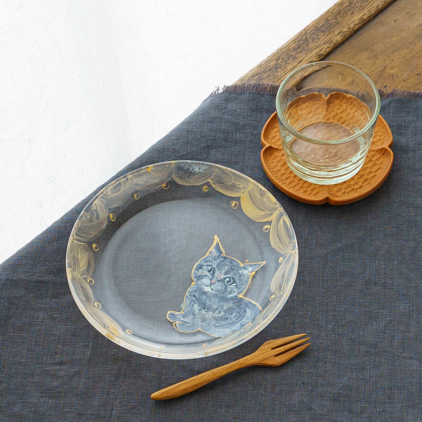 絵付けガラス皿　E｜クロミヤアイ