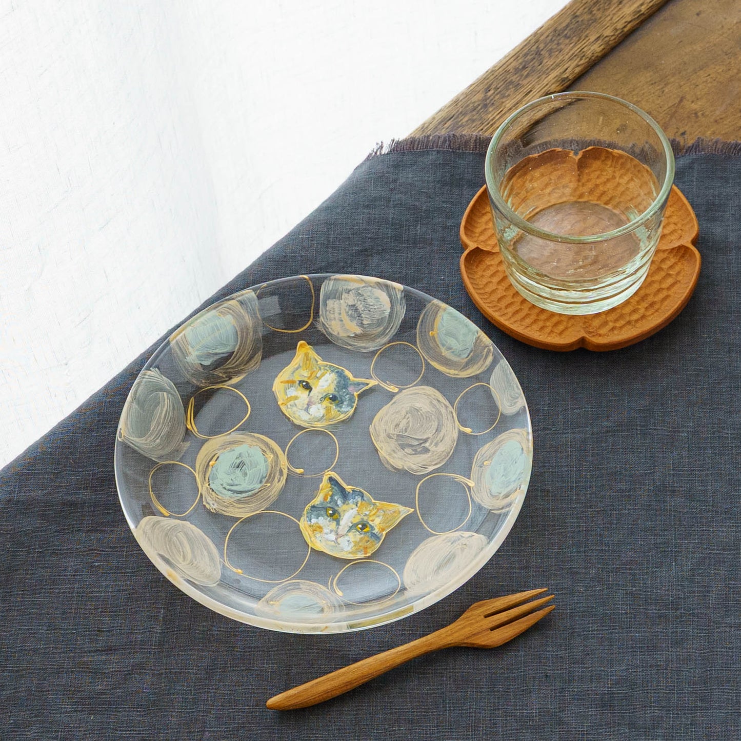 絵付けガラス皿　G｜クロミヤアイ