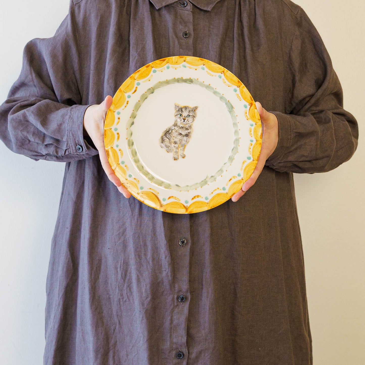 絵付けリム皿　C｜クロミヤアイ