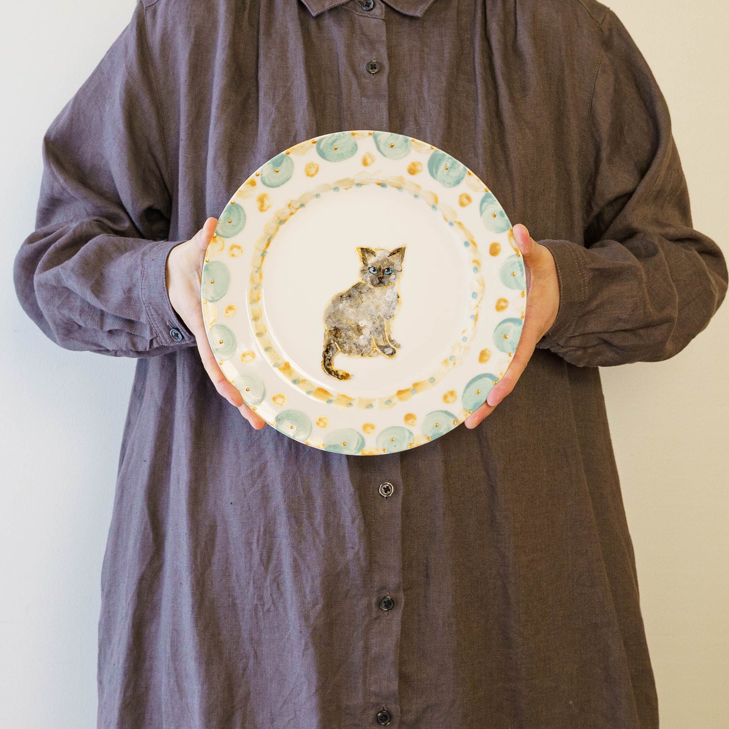 絵付けリム皿　B｜クロミヤアイ