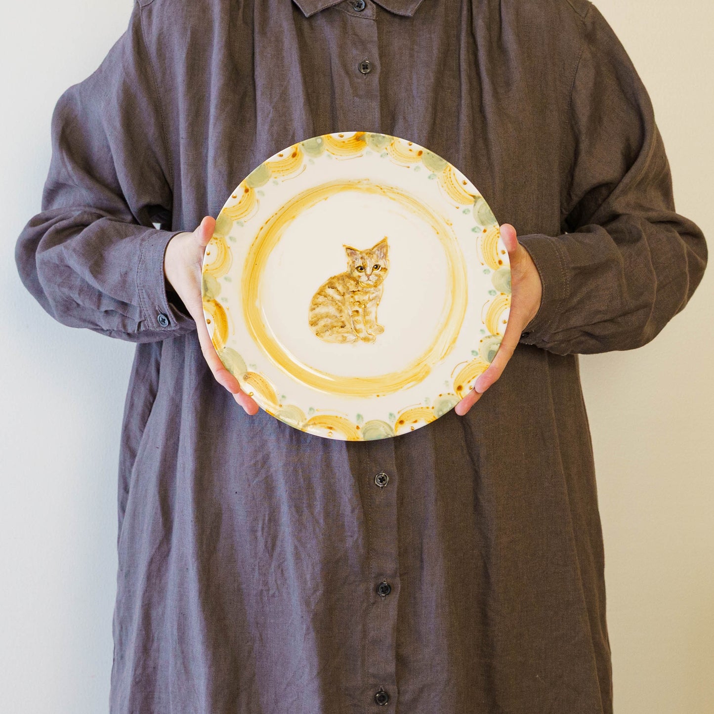 絵付けリム皿　A｜クロミヤアイ