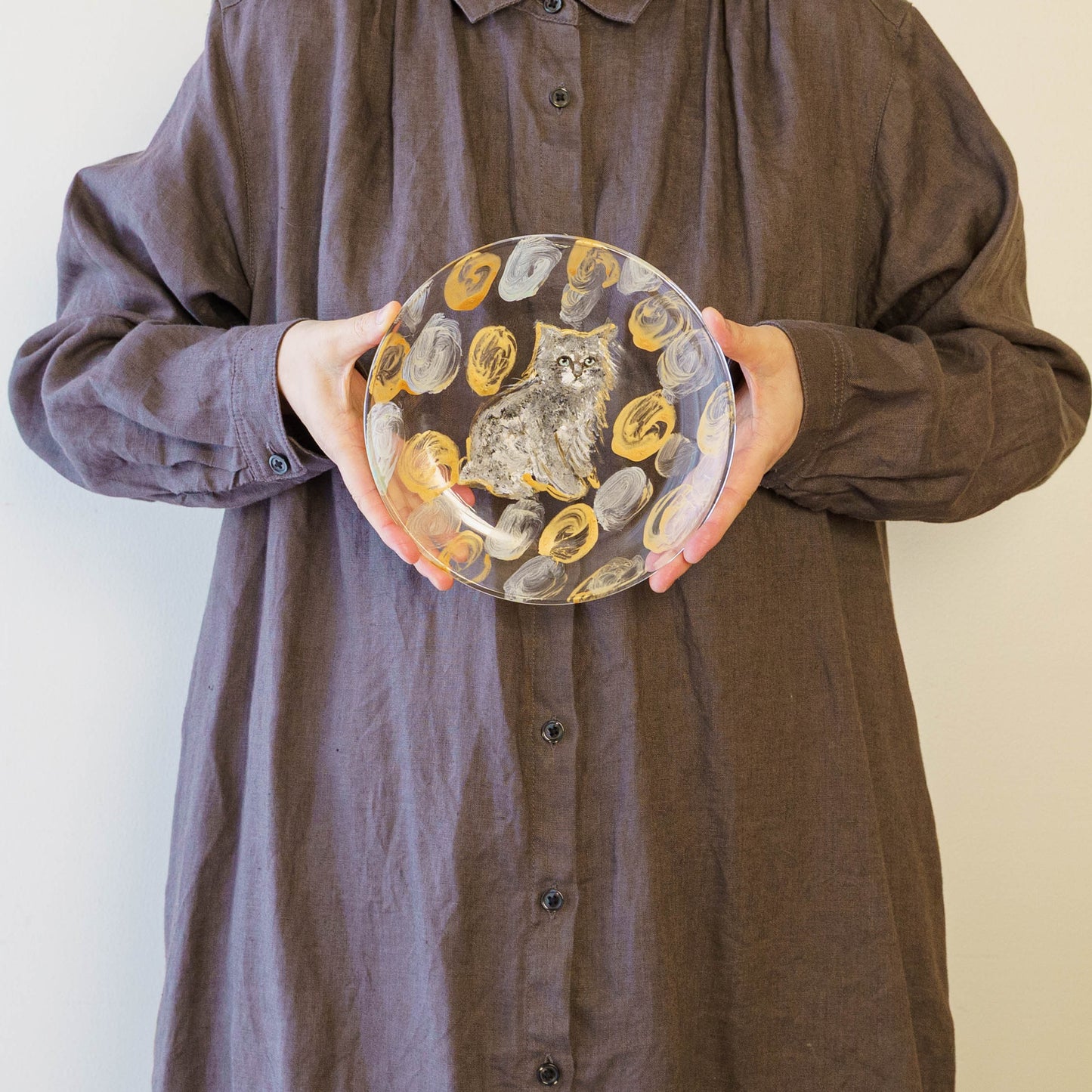 絵付けガラス皿　D｜クロミヤアイ