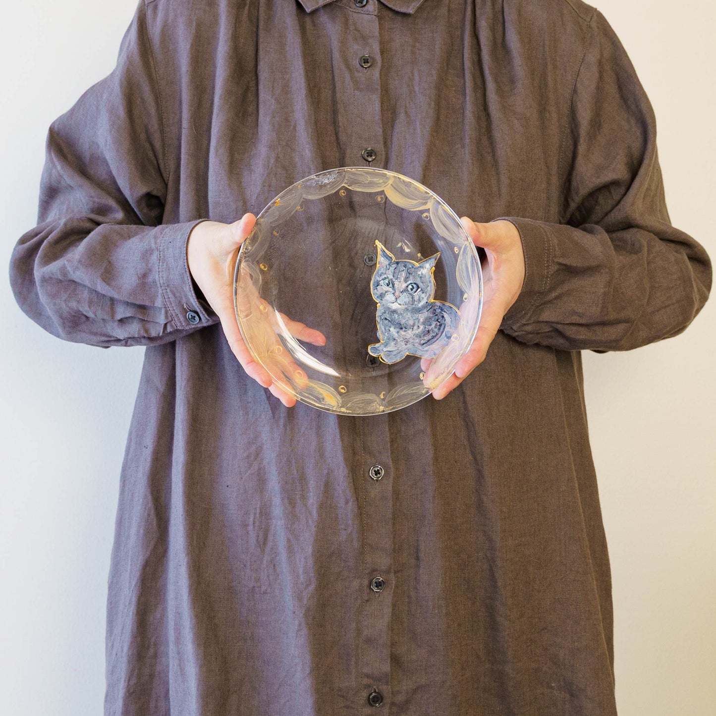 絵付けガラス皿　E｜クロミヤアイ