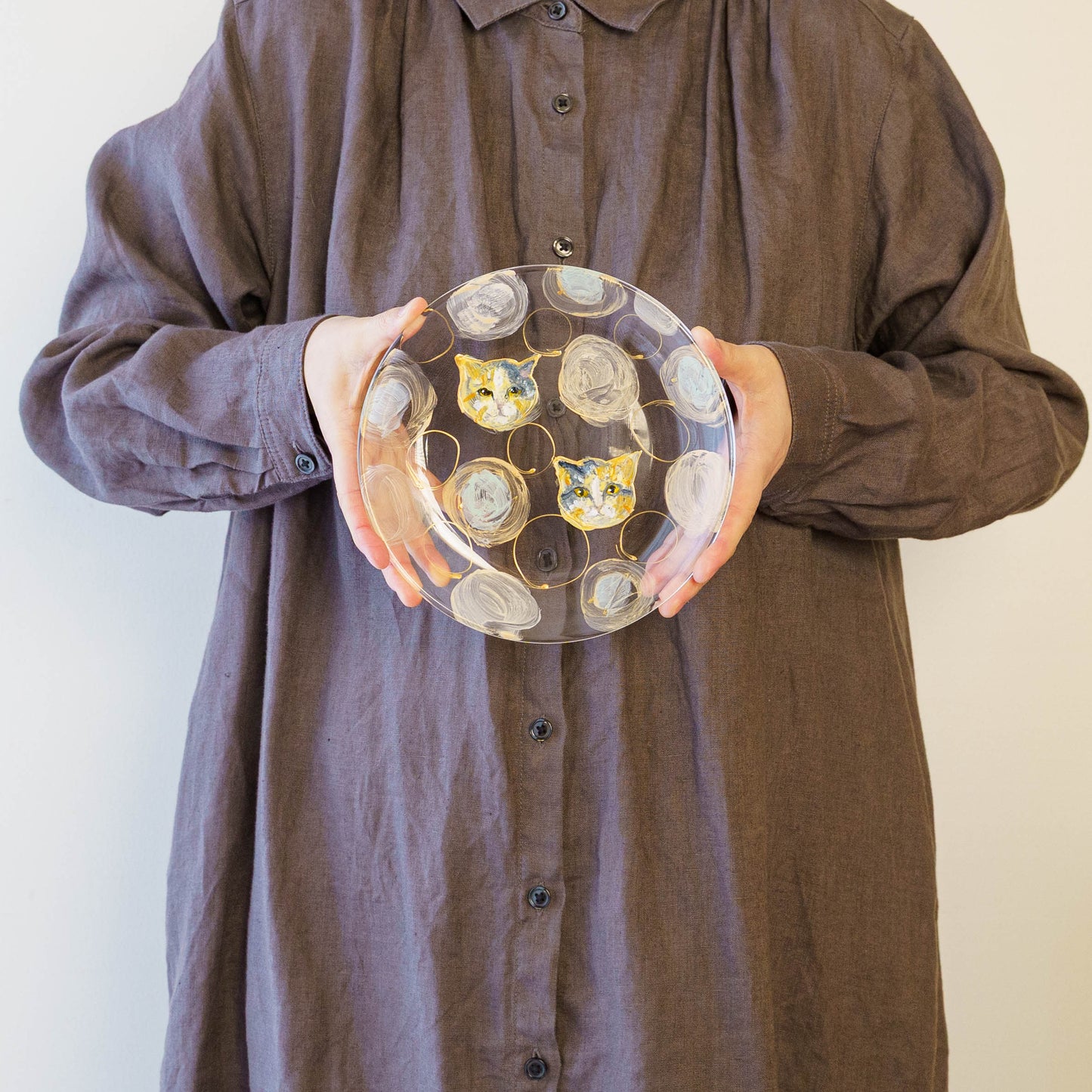 絵付けガラス皿　G｜クロミヤアイ