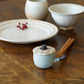 Clay pot chopstick rest check  | Naoko Ikemoto