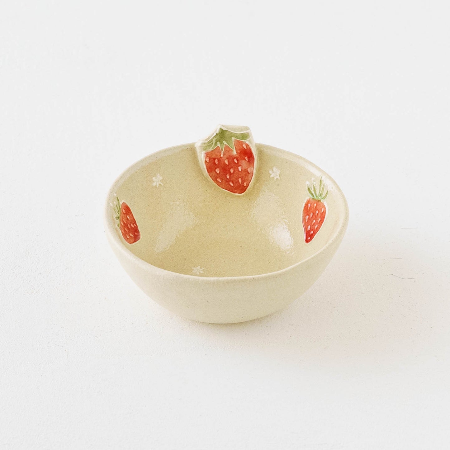 モチーフ付　ヨーグルト小鉢　ストロベリー｜中村佳菜子