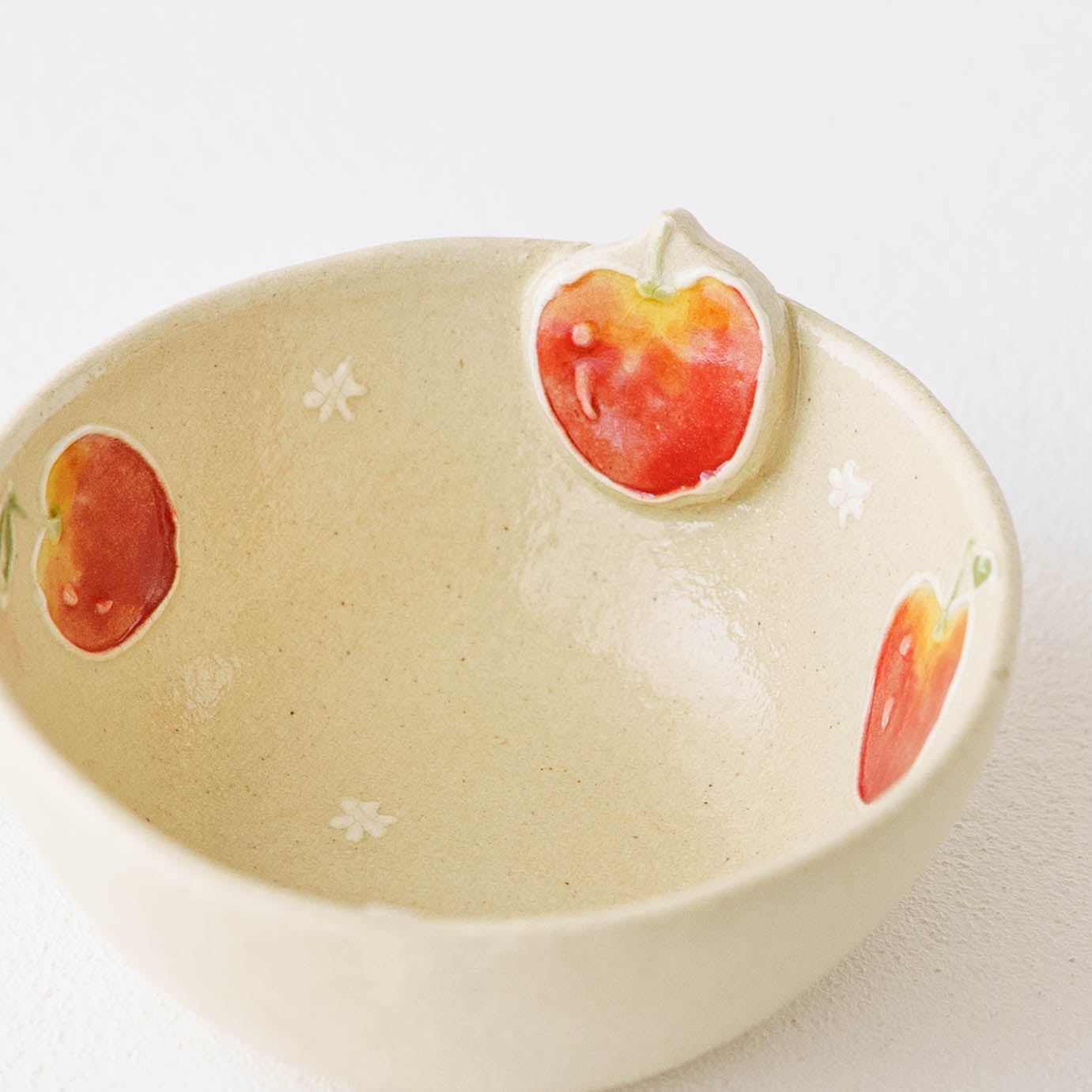 モチーフ付　ヨーグルト小鉢　アップル｜中村佳菜子