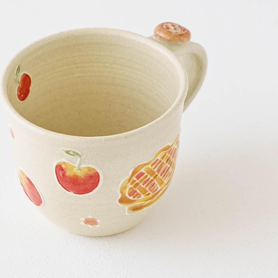 陶芸作家 中村佳菜子 ぷっくり マグカップ アップルパイ｜窯元、作家