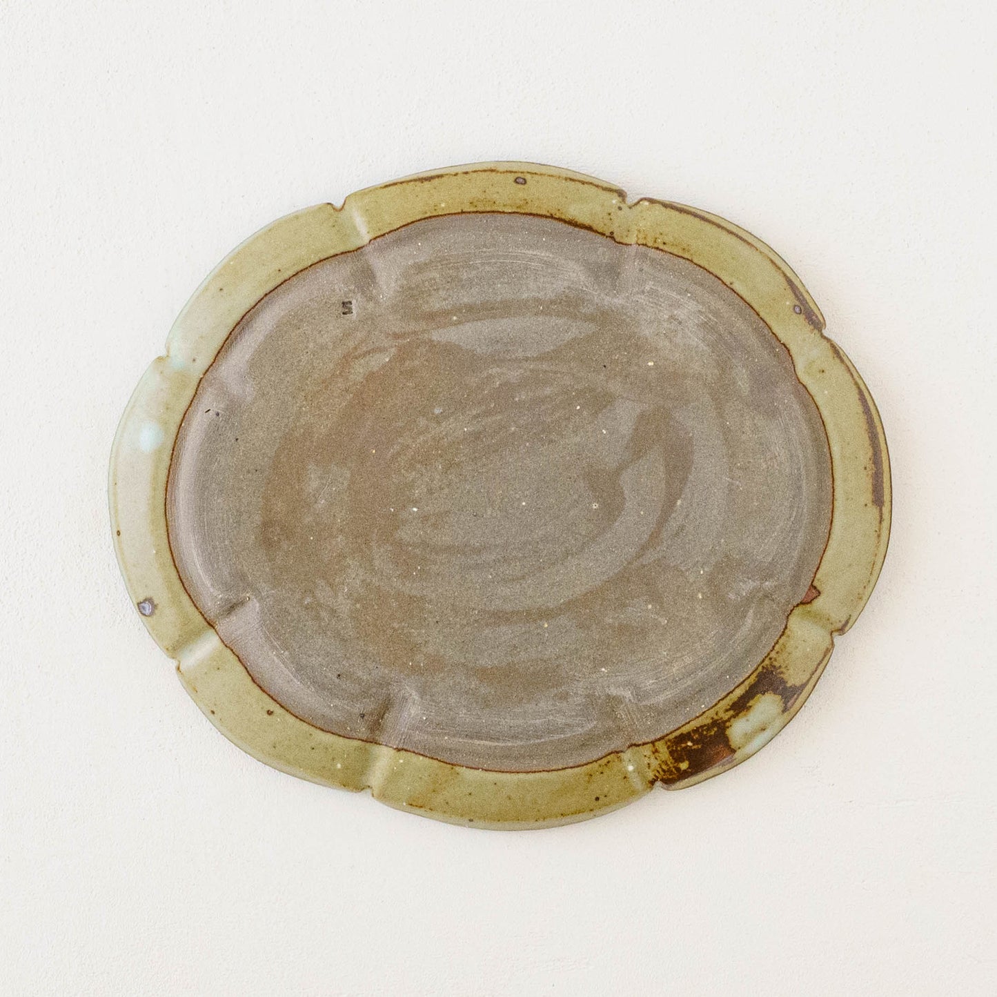 雲形ケーキ皿　ピンク x ブルー｜皐月窯