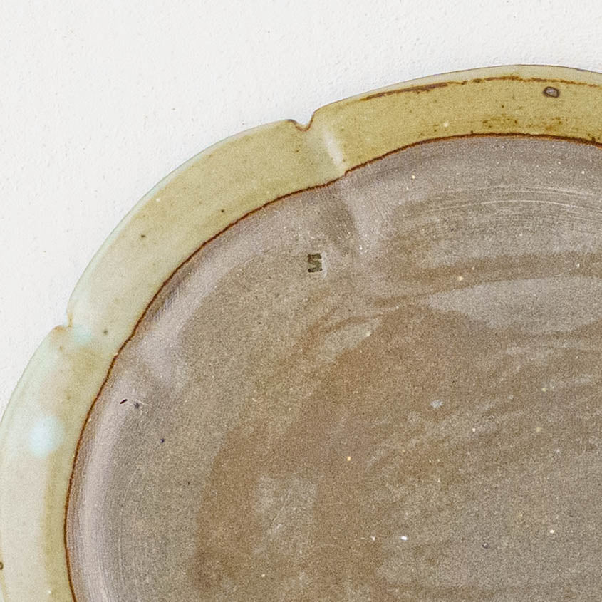 雲形ケーキ皿　ピンク x ブルー｜皐月窯