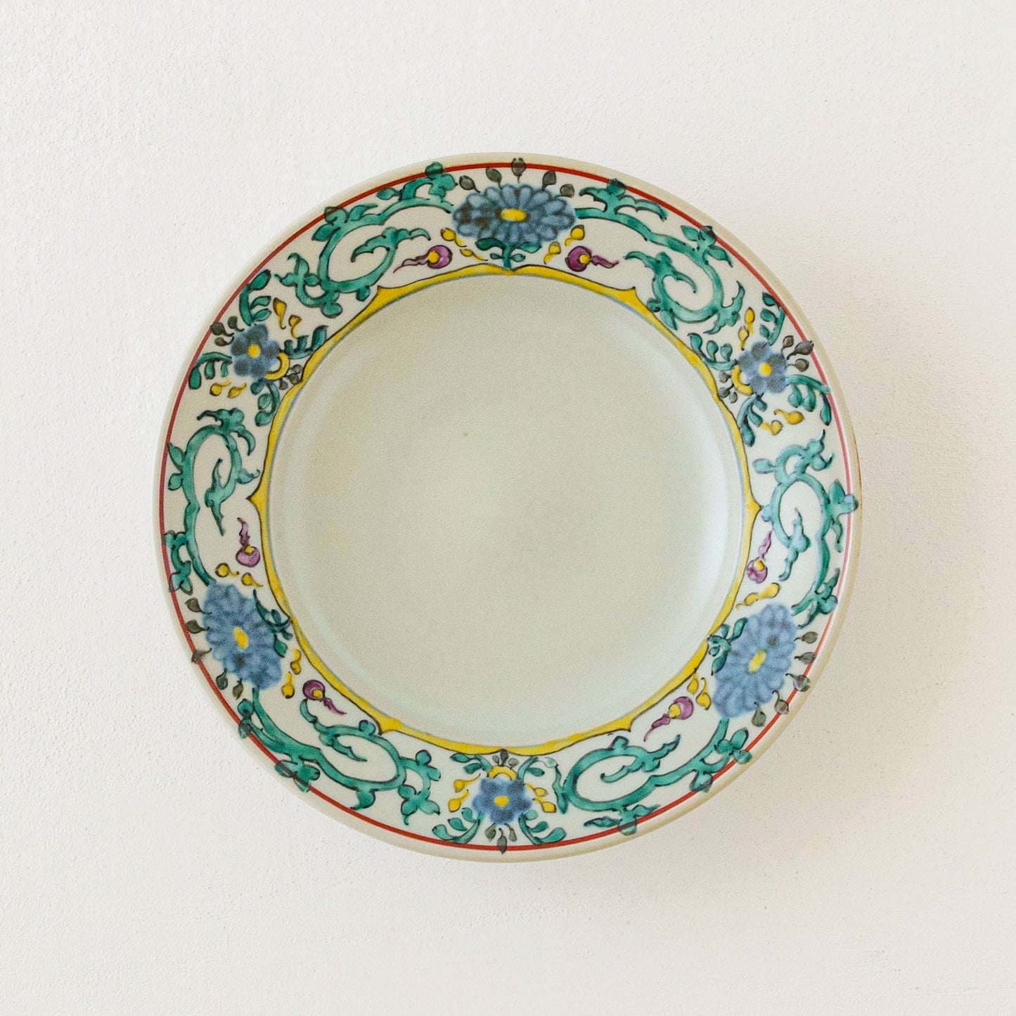 17cm rimmed plate flowers | Satsukigama