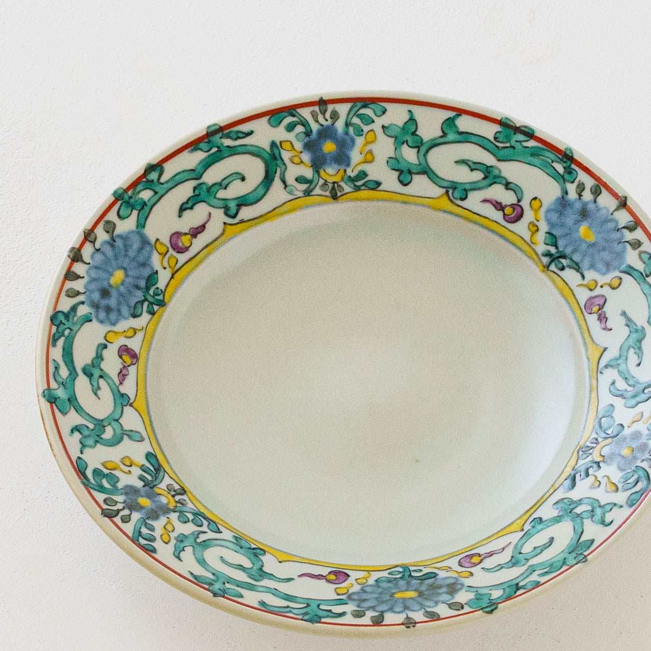17cm rimmed plate flowers | Satsukigama