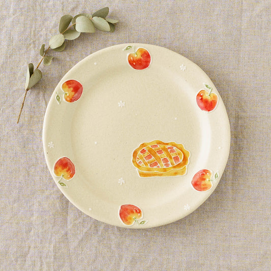 リムあり　丸皿M新　アップルパイ｜中村佳菜子