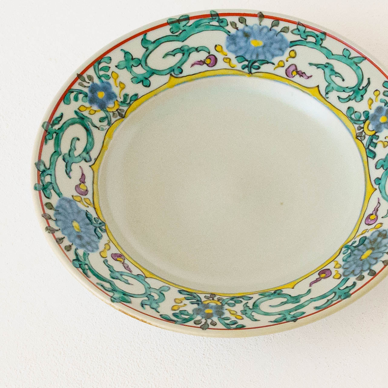 17cm rimmed plate flowers | Satsukigama