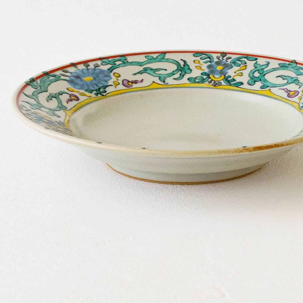 17cm rimmed plate flowers | Satsukigama