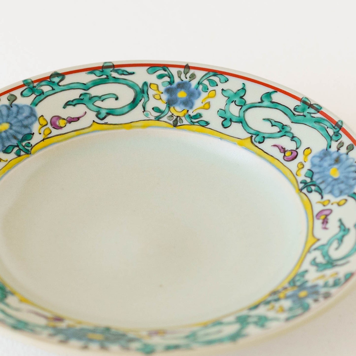 17cm rimmed plate flowers | Satsukigama